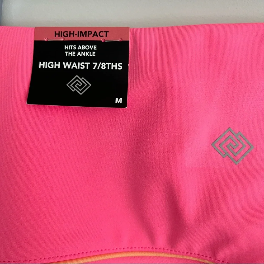 NWT ZELOS High Impact 7/8ths Hot Pink Leggings - Picture 6 of 6